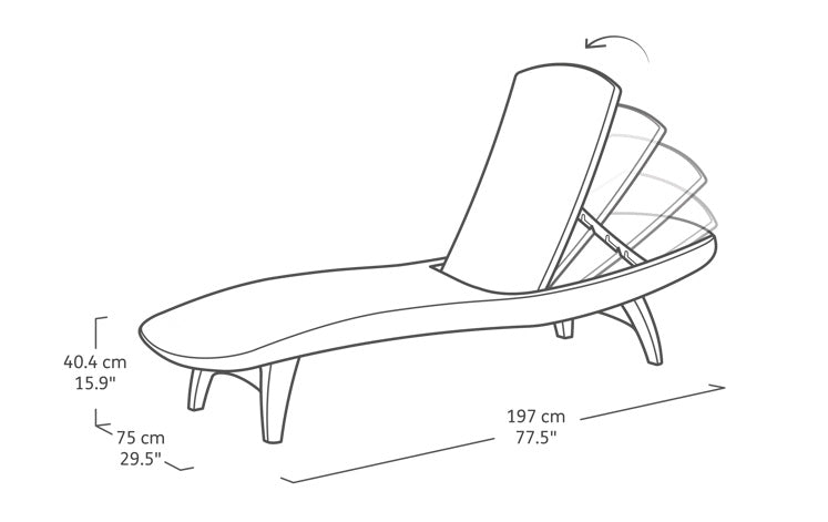 Keter Pacific Sun Loungers - 2 PACK
