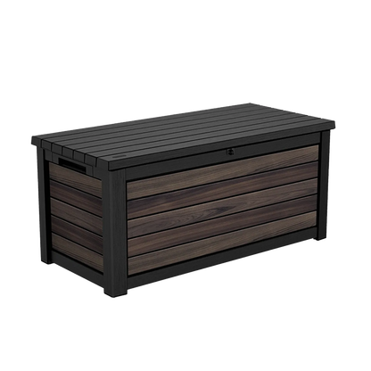 PRE ORDER: OCT. - Keter Signature 630L Storage Box - Rosewood Look