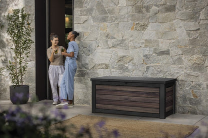 PRE ORDER: OCT. - Keter Signature 630L Storage Box - Rosewood Look