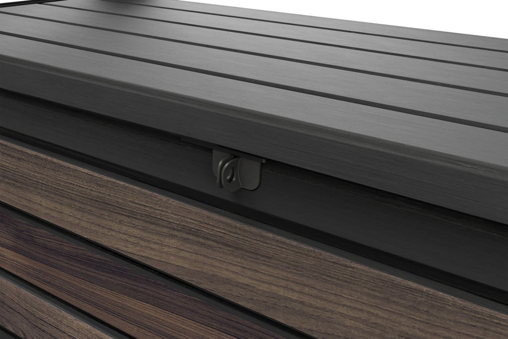 PRE ORDER: OCT. - Keter Signature 630L Storage Box - Rosewood Look