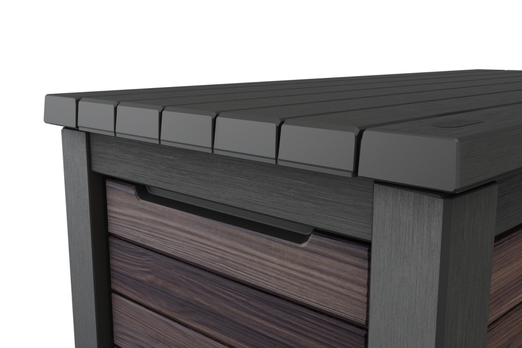 PRE ORDER: OCT. - Keter Signature 630L Storage Box - Rosewood Look