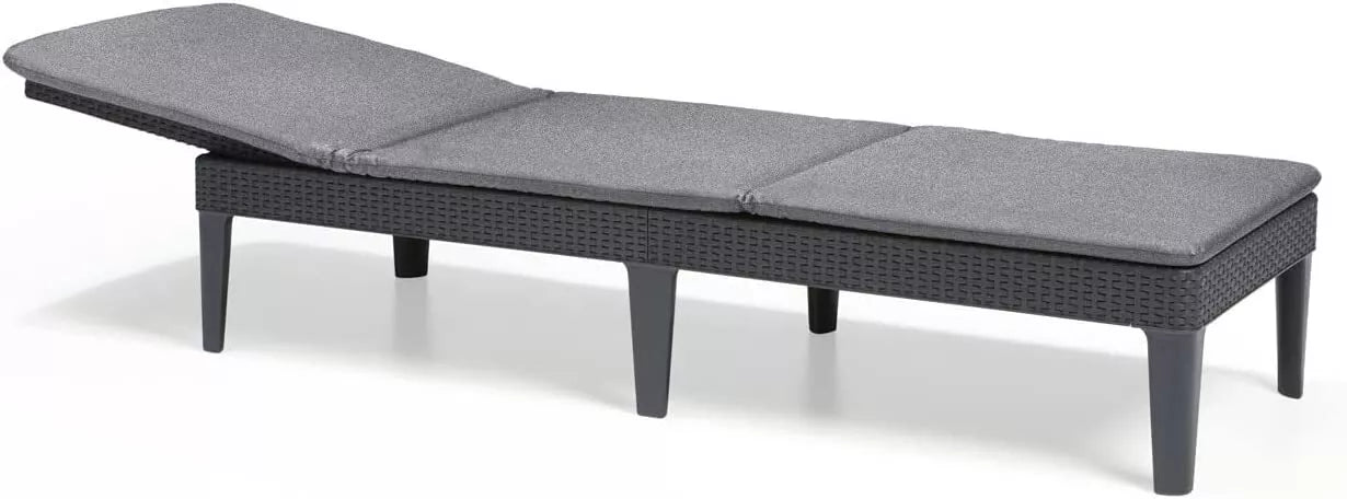 PRE ORDER: SEP. - Keter Jaipur Outdoor Sun Lounger with Cushion - 2 Pack
