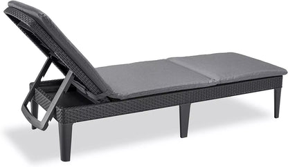 PRE ORDER: SEP. - Keter Jaipur Outdoor Sun Lounger with Cushion