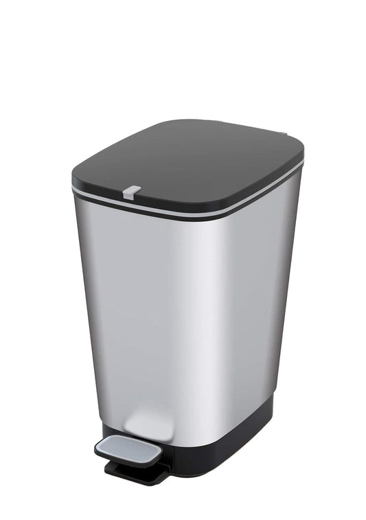 Curver Chic 35L Pedal Bin  - Steel Look