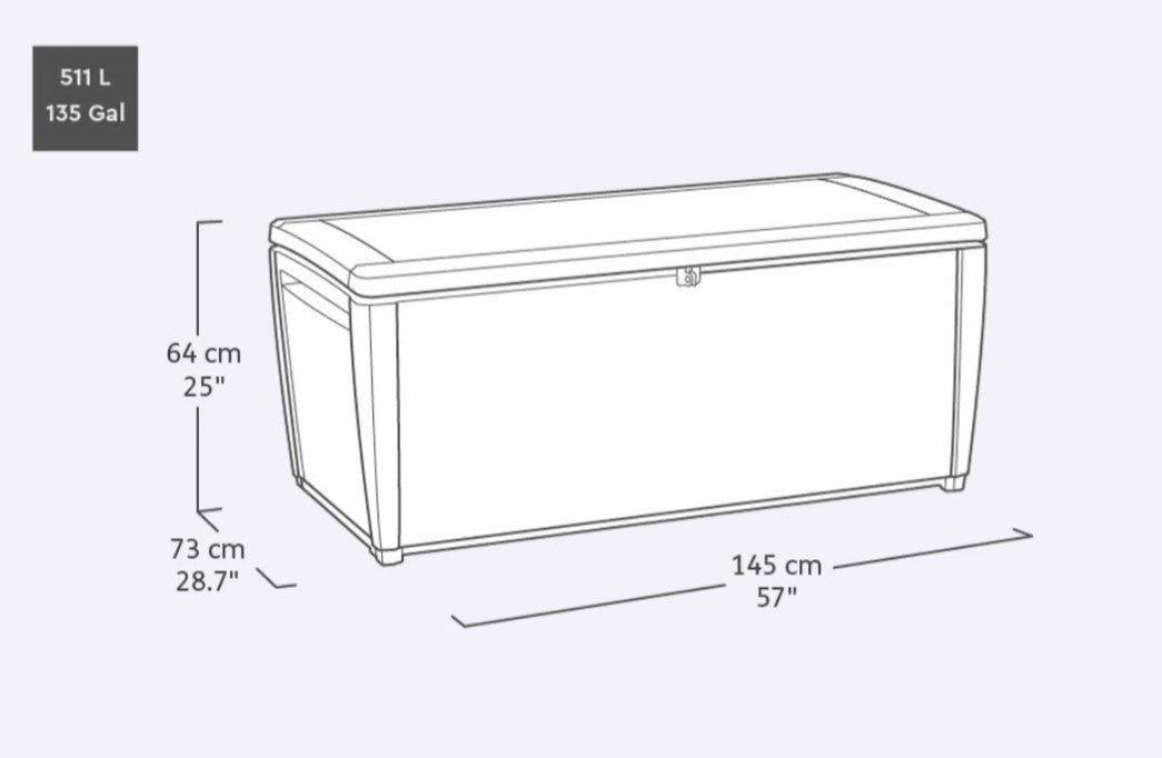 Keter Sumatra 511L Storage Box - Graphite