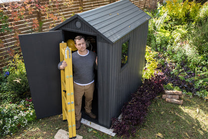 Keter Darwin 4x6 Garden Shed - Grey (1.3 x 1.9m)