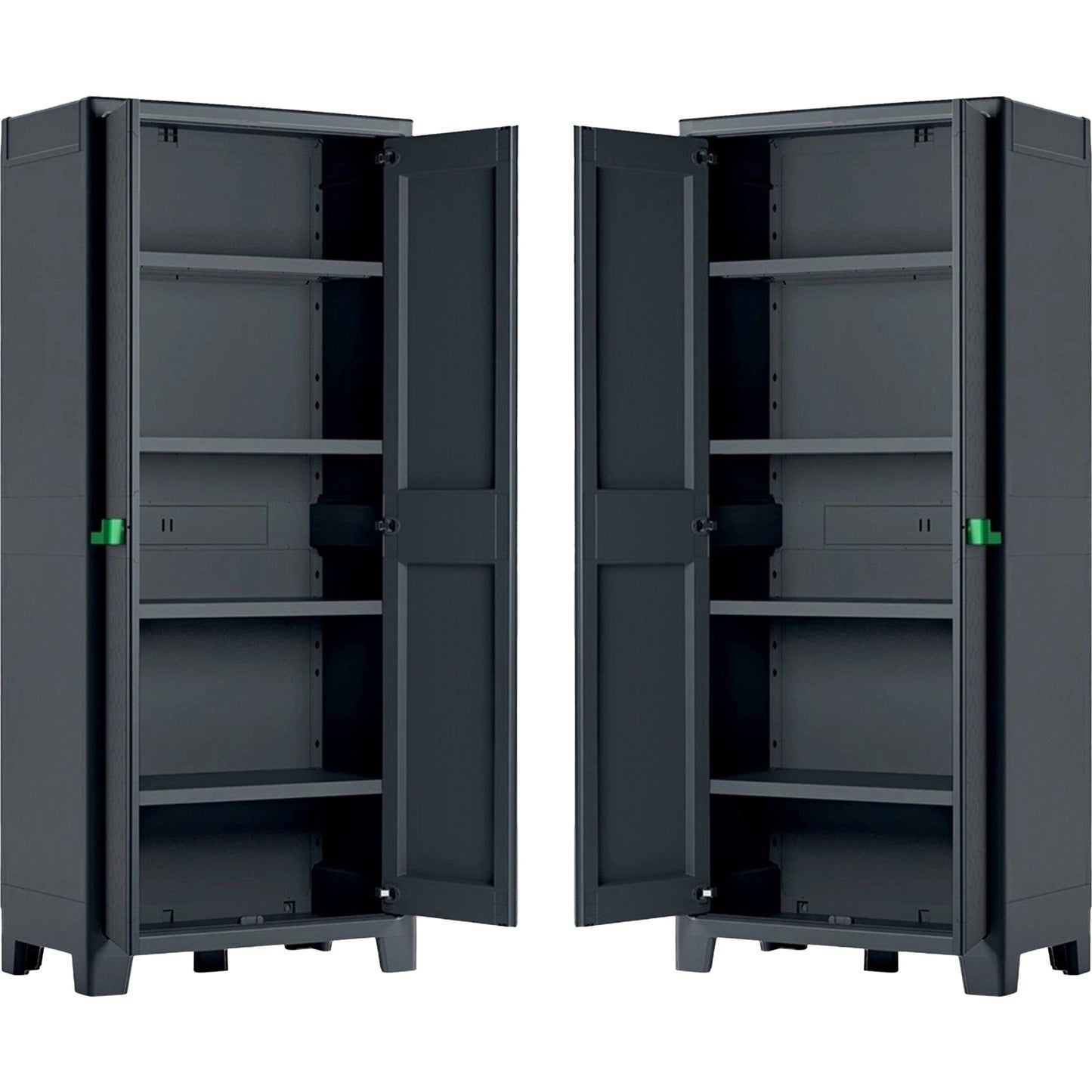 2 x Keter Moby High Storage Cabinets