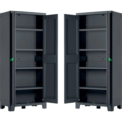 2 x Keter Moby High Storage Cabinets