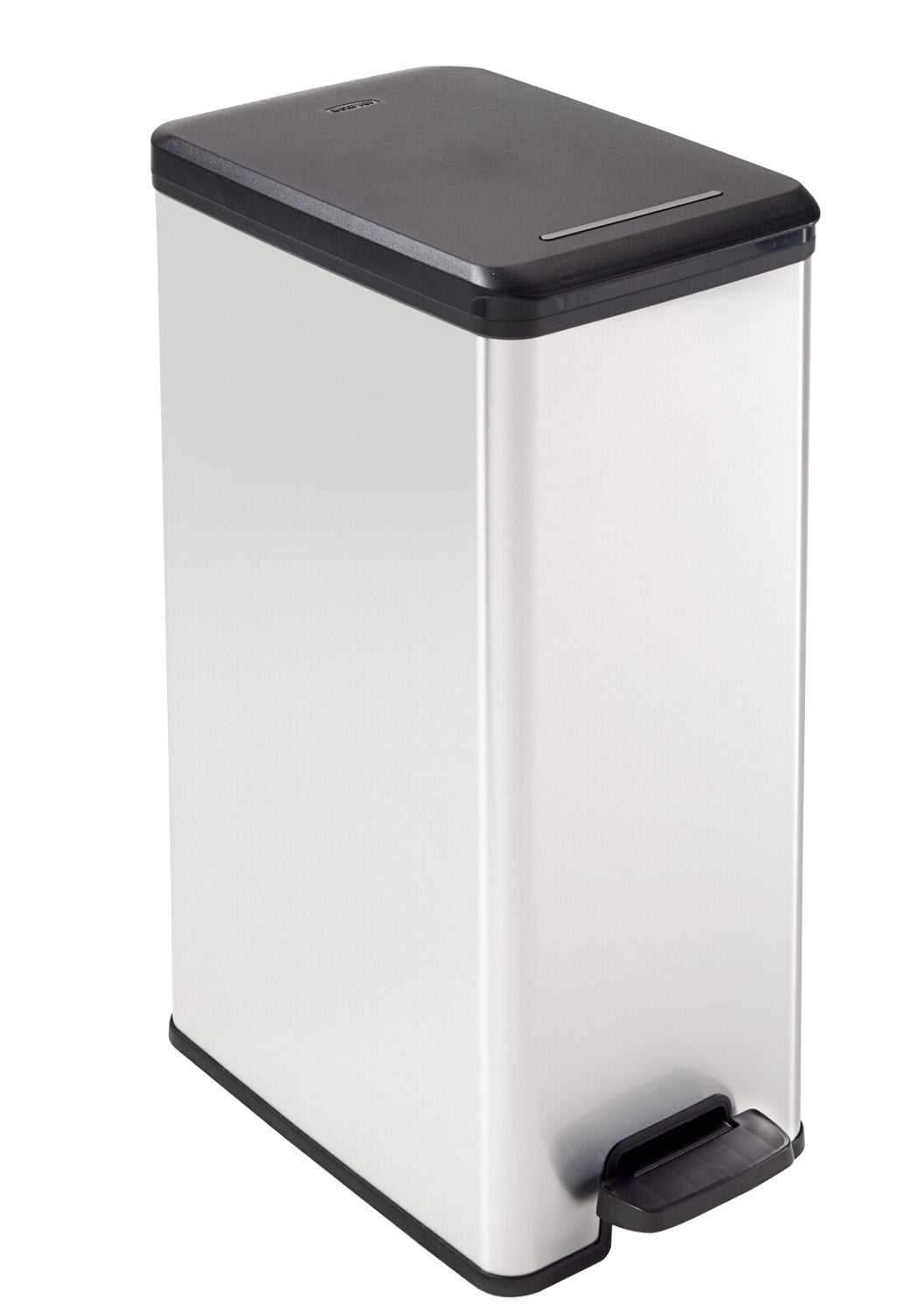 Curver Deco Slim Pedal Bin – 40L – Silver