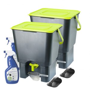 Maze 18L Bokashi Bin – Indoor Kitchen Composter Kit – Twin Pack