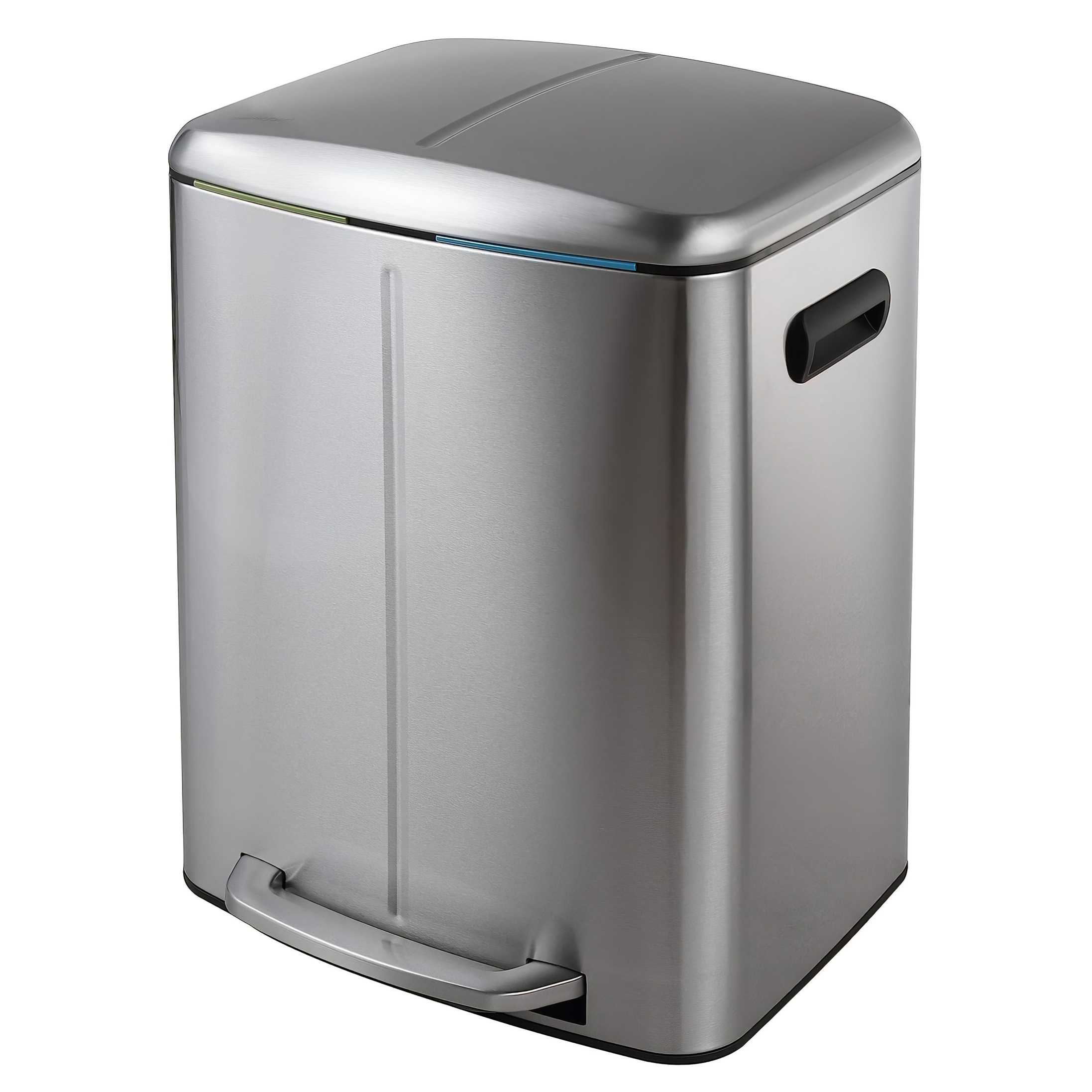 Stainless Steel 2 Compartment Pedal Bin – 2 x 20L