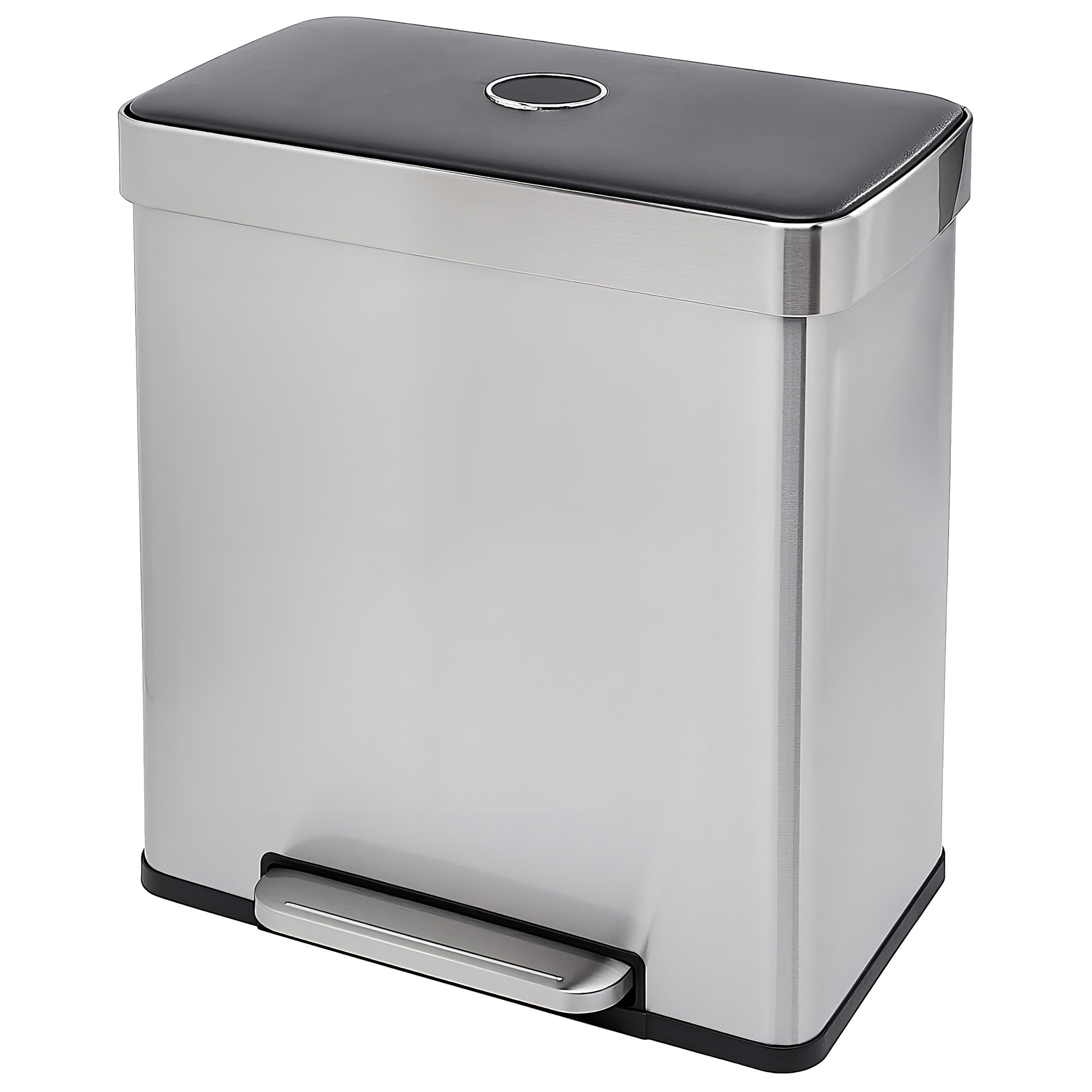 Stainless Steel 2 Compartment Pedal Bin – 2 x 30L