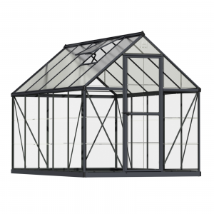 6′ x 10′ Hybrid Greenhouse – Grey Frame