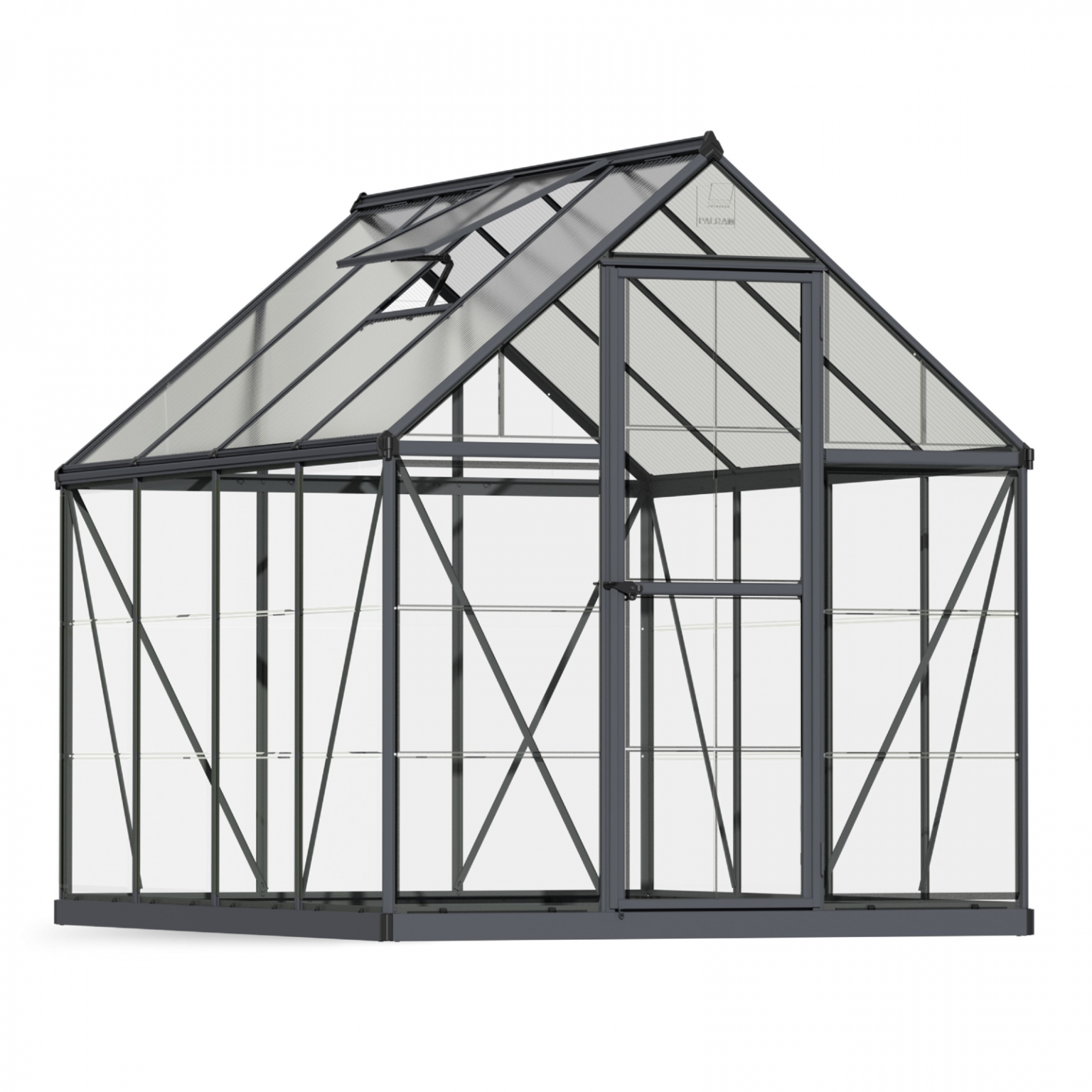 6' x 8' Hybrid Greenhouse - Grey Frame - Maze Products Australia