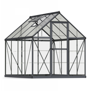 6′ x 8′ Hybrid Greenhouse – Grey Frame