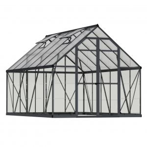 8′ x 12′ Balance Greenhouse – Grey Frame