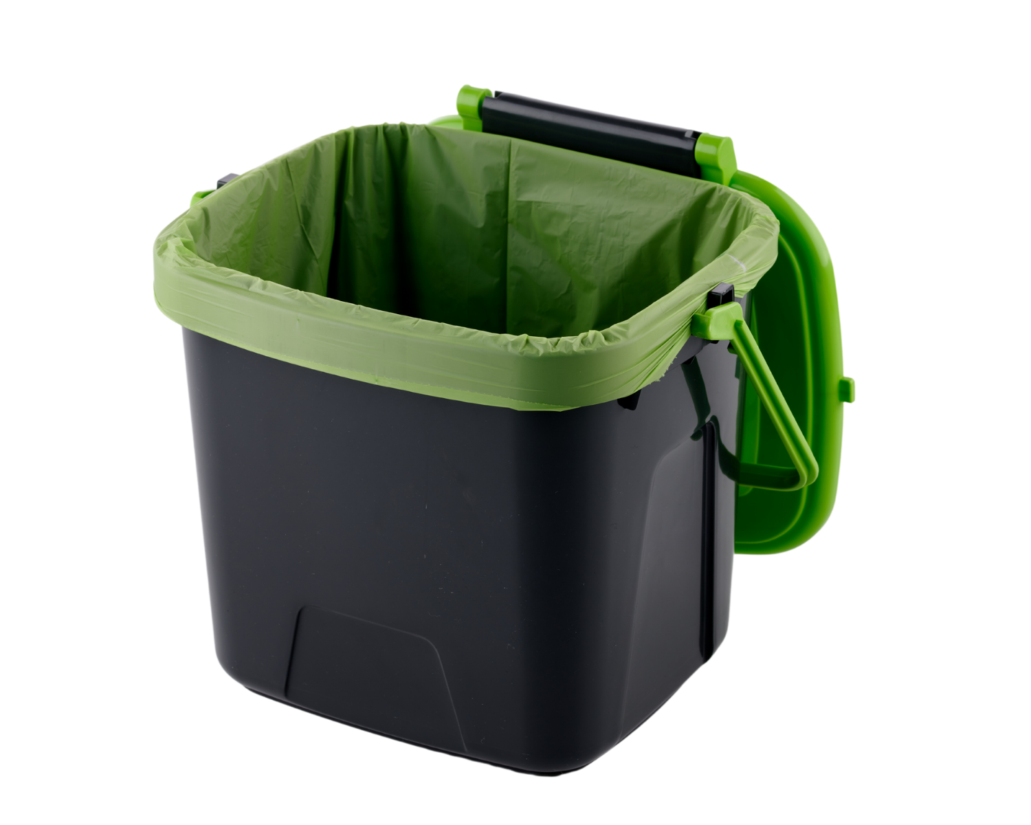 Food Waste Recycling 7L Green Kitchen Compost Caddy & 50x 8L Compostable Bags 